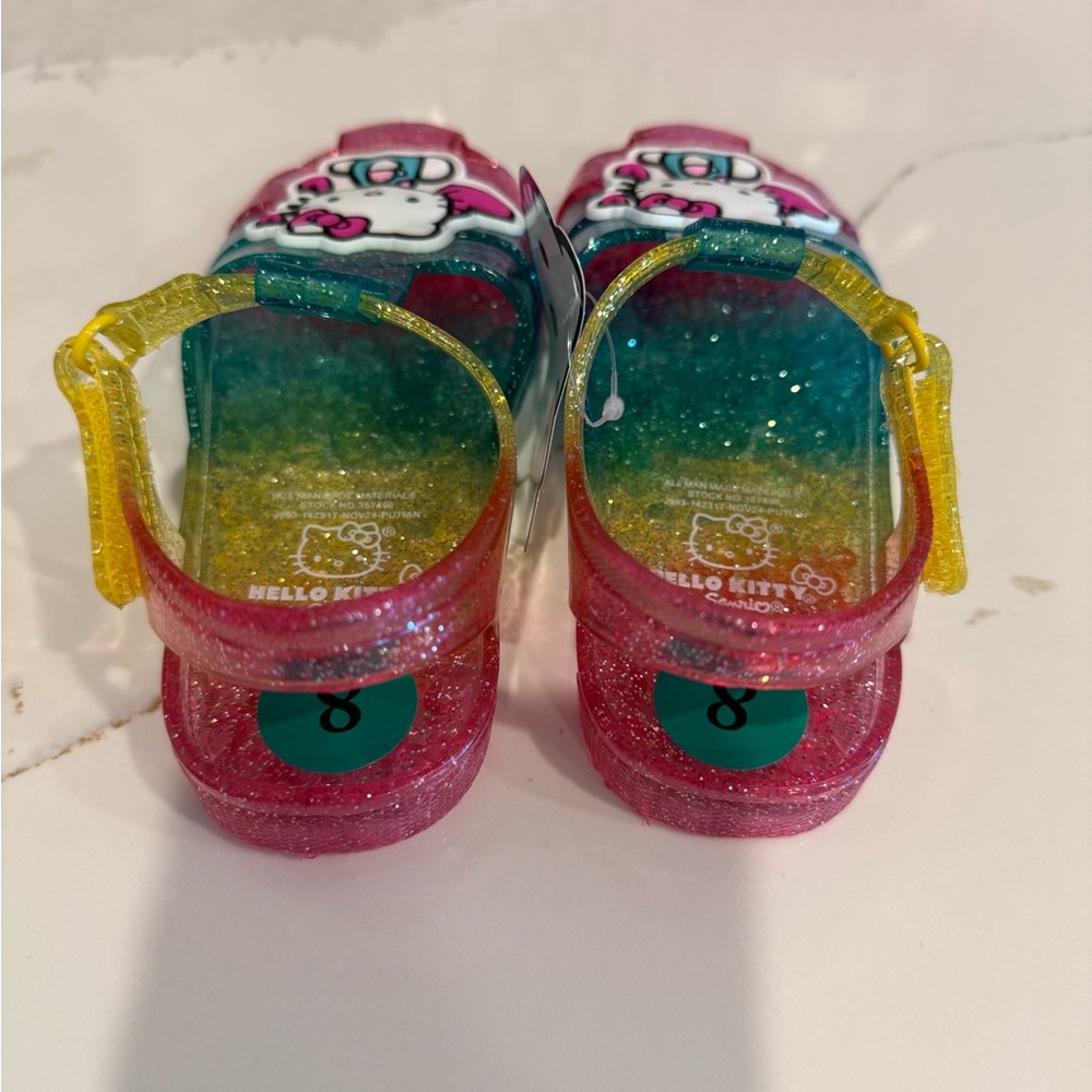 Sanrio Hello Kitty Glitter Sandals - Pink, Blue, Yellow - Picture 3 of 4